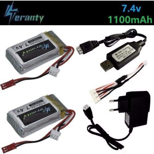7.4v 1000mah 703048 Lipo Battery Charger sets For MJXRC X600 U829A U829X X600 F46 X601H JXD391 FT007 RC toy 7.4v Lipo Battery