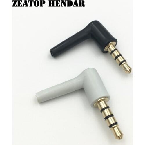 8Pcs 3.5mm 3 4 Pole Stereo Headset Plug 3.5 Right Angle Audio Plugs Adaptor Connector for Earphone DIY Repair
