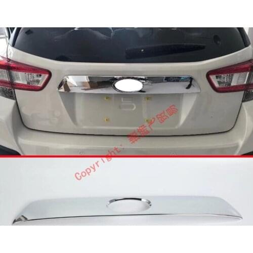 ABS Chrome Rear Door Trunk Lid Cover Trim Exterior Molding Stickers For Subaru XV 2018 2019