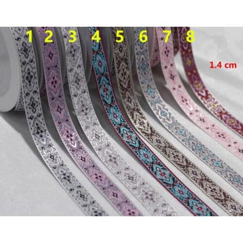 1.4cm exquisite ZAKKA style jacquard webbing, 21 colors available, XL180912B