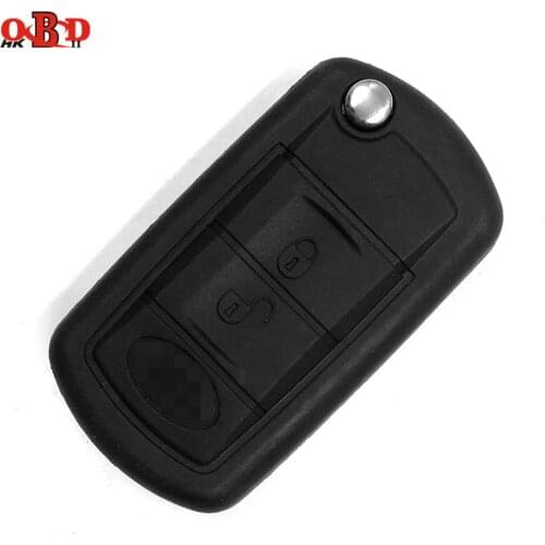 HKOBDII 3 Buttons Flip Car Key Case Shell for Land Rover Range Rover Sport LR3 Discovery 3 Fob With Logo