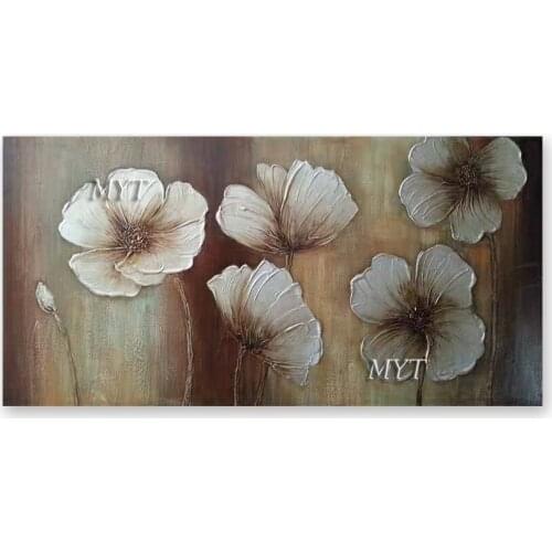 Living Room Decor Abstract New Flower Oil Painting Canvas Wall Art Real Hand-painted Wall Pictures Unframed Floral Artwork