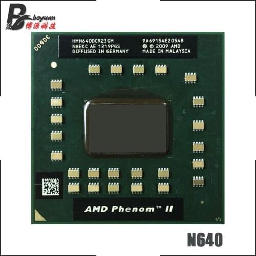 AMD Phenom II Dual-Core Mobile N640 2.9 GHz Dual-Core Dual-Thread CPU Processor HMN640DCR23GM Socket S1