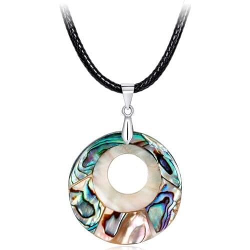 European and American color natural abalone shell necklace DIY handmade creative jewelry