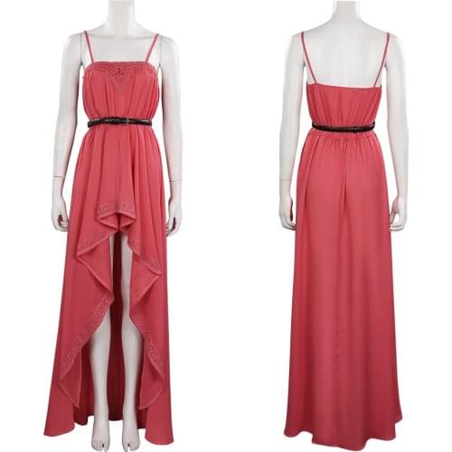 Final Fantasy VII Aeris Aerith Gainsborough Cosplay Costume Dress Halloween Carnival Suit For Girls