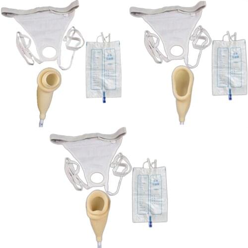 WSFS Hot Urinals Latex Urine Collector Bedridden Breathable Urine Bag Urinary Incontinence