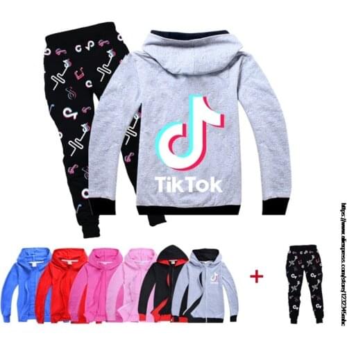 Hot Tik Tok Autumn Winter Clothes for Boy Zipper Long Sleeve Clothes Baby Boys Fashion Clothing Set Tracksuit