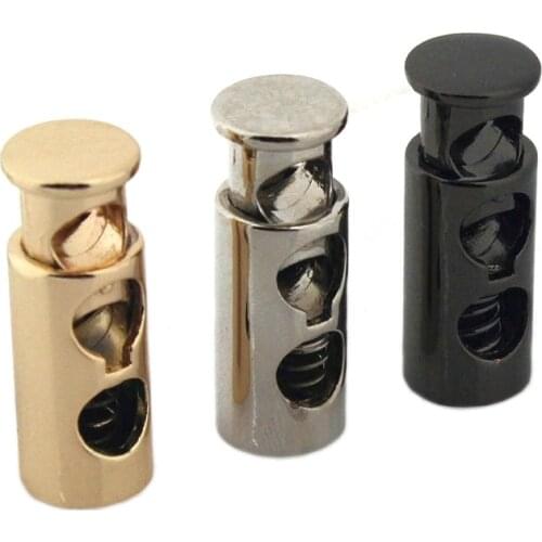 1pcs Metal Fashion Beam Rope Buckle Spring Double Holes Clasp for DIY Clothes Bag Sportswear Shoelace Rope Parts Accessories