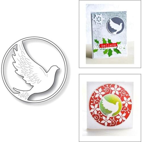2020 New Birds Animal Metal Cutting Dies For DIY Cut Paper Craft Making Pigeon and Circle Frame Album Card Scrapbooking No Stamp