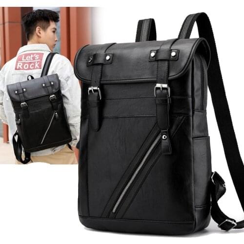 Mens Retro Leather Backpack Multi-function Large Capacity Men Bag Travel Rucksack Waterproof Laptop Backpack Mochila X131ZC