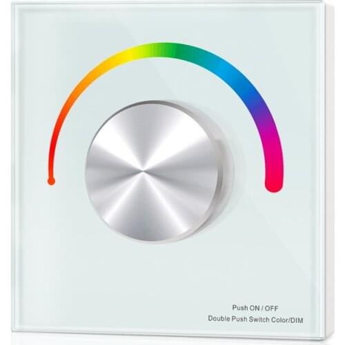 Model #:T3-K; 3 channel/RGB color led panel knob type controller;12-24VDC input; 4A*3CH output