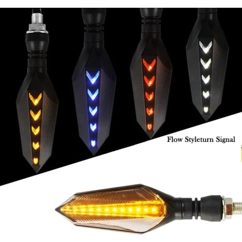 Motorcycle Refit Turn Signals Light Tail Flasher LED Flowing Water Blinker Bendable Motorcycle Flashing Lights L172