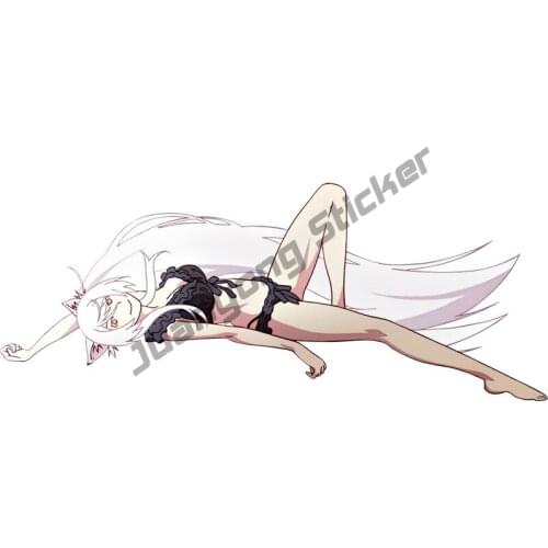 Cartoon Anime Monogatari Girls Black Hanekawa Vinyl Wrap Sexy Girl Colorful Car Stickers Bumper Door Racing Fine Decor KK13x5cm