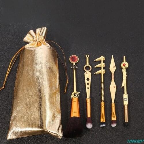 10pcs Anime Makeup Brushes Set Cosmetic Powder Eyeshadow Eyebrow Lip Make Up Tools Sharingan Akatsukic For Fans Brush Maquiagem