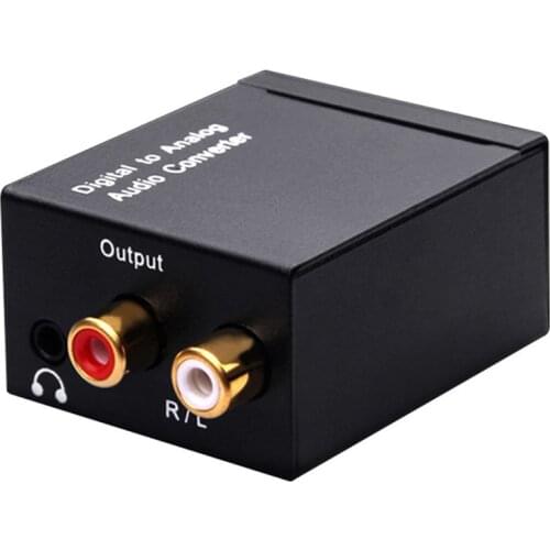 Protable 3.5mm Jack Coaxial Optical Fiber Digital To Analog Audio AUX RCA L/R Converter SPDIF Digital Audio Decoder Amplifier