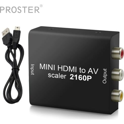 Portable for HDMI to CVBS Decoder 2160P Support 4Kx2K With USB Cable Support NTSC HDMI 1.4b to AV L/R Stereo Audio Signals