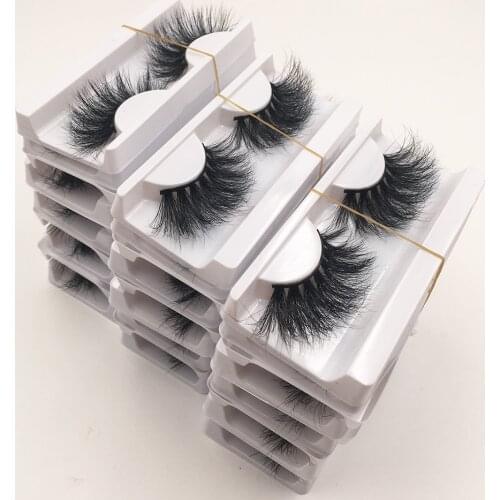 Wholesale 3D Mink Lashes Lash Without Boxes Packaging 20-25 mm False Eyelashes Beauty Eyelash Extension Supplies Natural Lashes