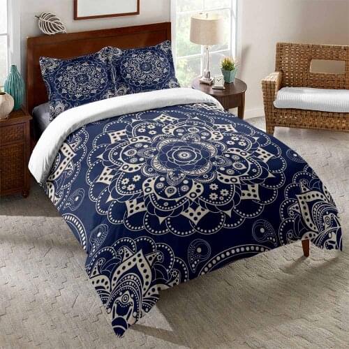 Luxury Bedding Sets Double Size Luxury Mandala Duvet Cover Set with Pillowcase 3D Bohemian Bed Sets Bedroom Comforter Set
