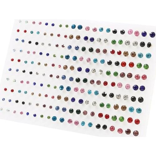36/100 pairs/set Colorful Rhinestone Crystal Stud Earrings Sets For Women Girls Flower Round Small Plastic Earring Gifts Jewelry