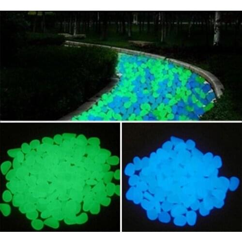 50Pcs Glow in the Dark Garden Pebbles Glow Stones Rocks for Walkways Garden Path Patio Lawn Garden Yard Decor Luminous stones