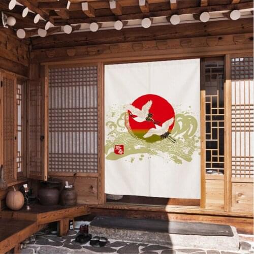 Japanese style restaurant izakaya partition door curtain bedroom half bathroom security dustproof decoration half hangings