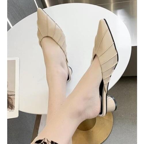 2021 new Mules Sandals Women Vintage Outdoor Slippers Elegant Designer Ladies Shoes Zapatillas De Casa Sapatos Femininos