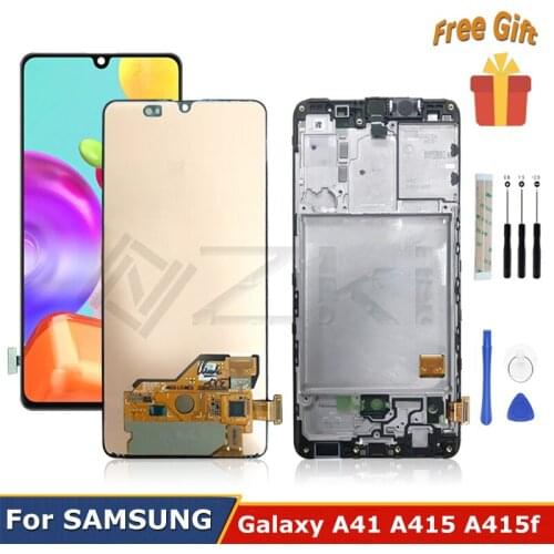 6.1" AMOLED For Samsung Galaxy A41 A415F LCD Display Touch Screen SM-A415F Digitizer Assembly Replacement A415 With Repair Parts
