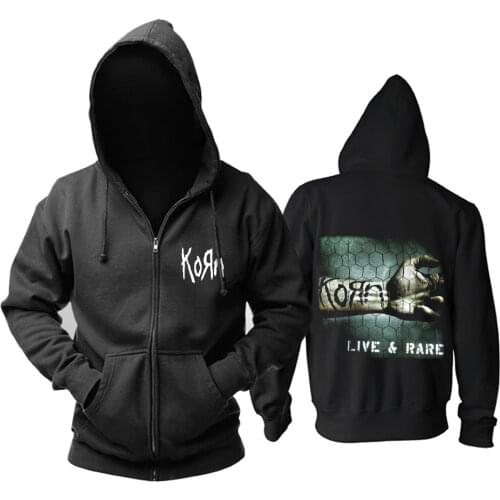 16 designs Korn Zipper Sweatshirt Rock Hoodies shell jacket brand punk hardrock heavy metal sudadera fleece tracksuit Streetwear