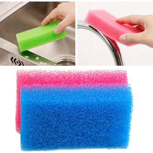 2 PCS Useful Durable Convenient Bowls Cleaning Sponge Brush Dish Washing Tool Soap Dispenser Clean Tools for Kitchen Accessories
