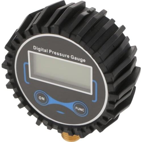 200PSI Digital Tire Inflator Pressure Gauge Quick Connector Plug Black