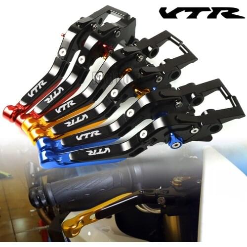 Motorcycle CNC Aluminum Adjustable Folding Fold Brake Clutch Levers For Honda VTR 1000 97-04 VTR1000 FV/FW/FX/FIRESTORM 97-99
