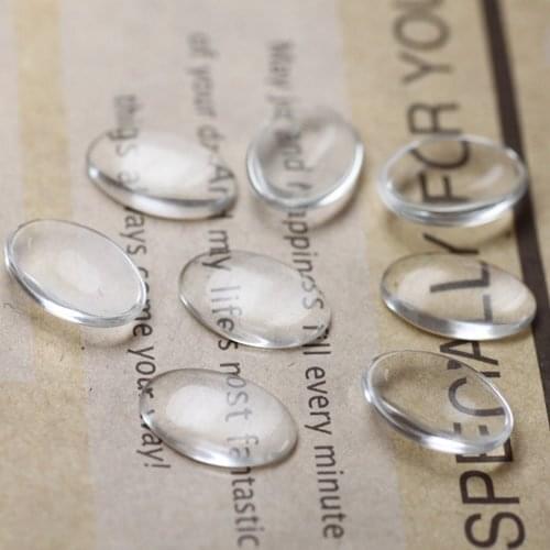 Free shipping!!!!Free Shipping 500PCS Clear oval Glass Dome Cabochon Fit Cameo Settings10x14mm