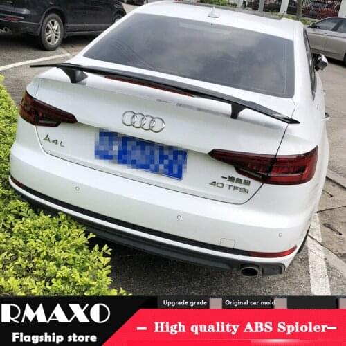 For Audi A4 A3 Spoiler 2019-2020 Audi A4 A3 TF High Quality Spoiler ABS Material Car Rear Wing Primer Color Rear Spoiler
