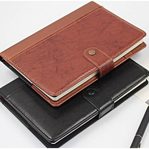 Business Leather Notebook Planner Agenda Diary with Lock Papelaria Notepad Note Book School Stationery