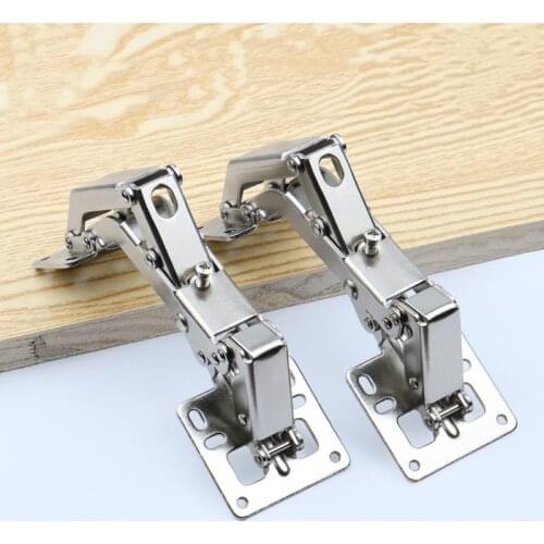 No-hole Hinged Thick Door Plate with Large Angle Cabinet Wardrobe 175/180 Degree Hinged Hinge Hinge Without Slotting