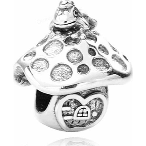 925 Sterling Mushroom European Charms Bead Fit Original Charms Bracelets DIY Pendant Charm Beads Girl Women Jewelry Making