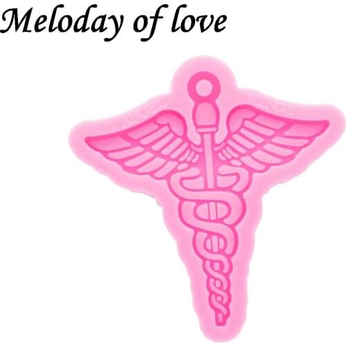 Glossy Medical Emblem Resin Molds Silicone Epoxy Mould DIY Handmade Making Fits Necklace Jewelry Tools DY0557