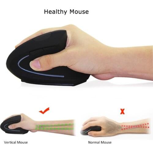 Gaming Mouse Wired Right Hand Vertical Mouse Ergonomic 800 1200 1600 Mice Mause DPI USB Optical Wrist Healthy for PC Computer