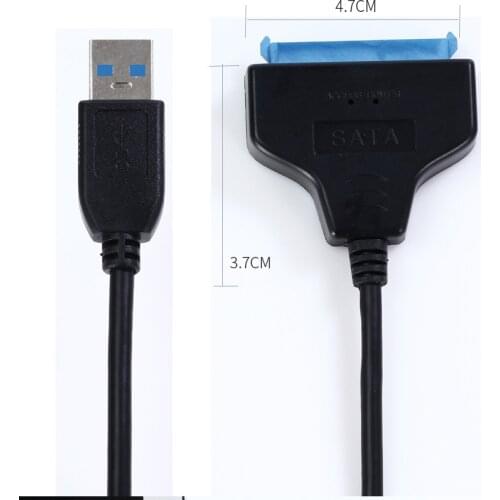 10pcs USB 3.0 to Sata adapter converter cable 7+15P 22pin sataIII to USB3,0 adapters for 2.5" sata HDD SSD