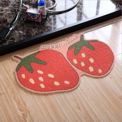 New Cartoon Floor Mat, Fruit Carpet, Living Room Bedroom Entrance Rug, Lovely Special-shaped Anti-slip Mats Outdoor Door Mat