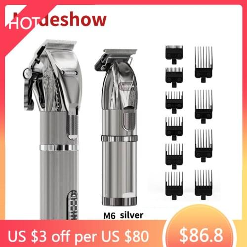 M5F Professional Hair Clipper Cordless Powerful Haircut Trimmer Top Quality Barber Hair Cutting Machine Grooming Instrument M5F