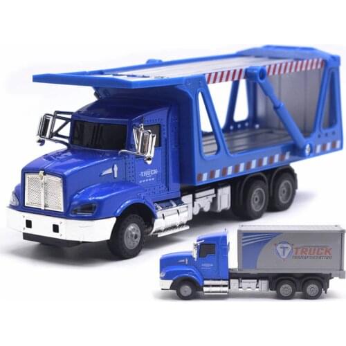 1:43 Alloy Car Toys Models Pull Back Sound & Light High Simulation Engineering Transporter Metal Diecasts Toy Vehicles TY0536