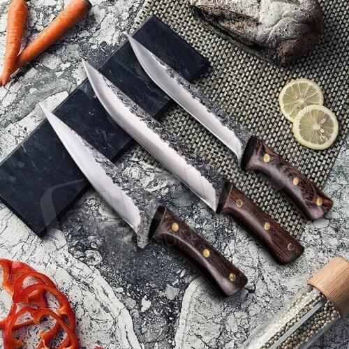 Handmade Stainless Steel Boning Knife Meat Cleaver Professional Sharp Skinning Boning Knife Forged Multifunction Slaughter Tools