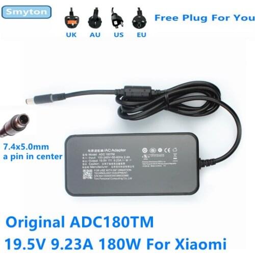 Original ADC180TM 180W Charger 19.5V 9.23A AC Adapter For Xiaomi 1060G 15.6 INCH 1660TI Laptop Power Supply Charger