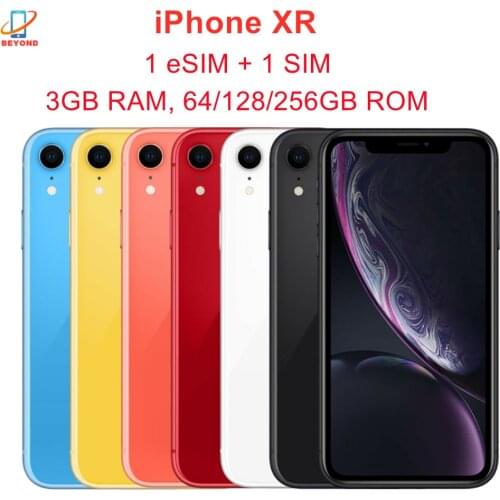 Genuine Original Apple iPhone XR 6.1" RAM 3GB ROM 64GB/128GB/256GB A12 Bionic 4G LTE Hexa Core IOS Fingerprint NFC Mobile Phone