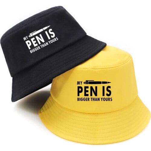 My Pen Is Print Sunscreen Bucket Hats K-pop Foldable Fishing Hunting Hat Street Headwear Beach Sun Hat Outdoor Adult Bob Chapeau