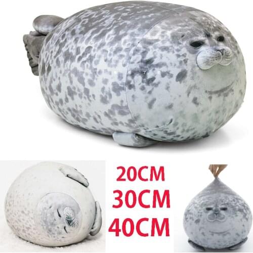 Chubby Seal Plush Toys Sea Lion Stuffed Throw Pillow Soft Seal Plush Party Hold Pillow Baby Sleeping Pillow Chair Cushion Gifts