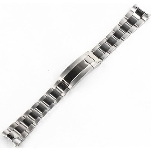 Stainless Steel Watchband for Sub Case Cinghia Middle Polished Sangle Gurt Watch Accessories Parts Correa Steel Bracelet 20MM