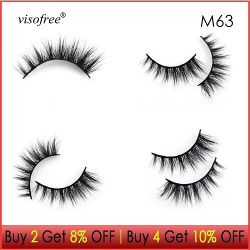 Visofree Eyelashes 3D Mink Lashes Wispy lashes Cruelty free Mink Eyelashes Handmade lashes Natural False Eyelashes Makeup Tool