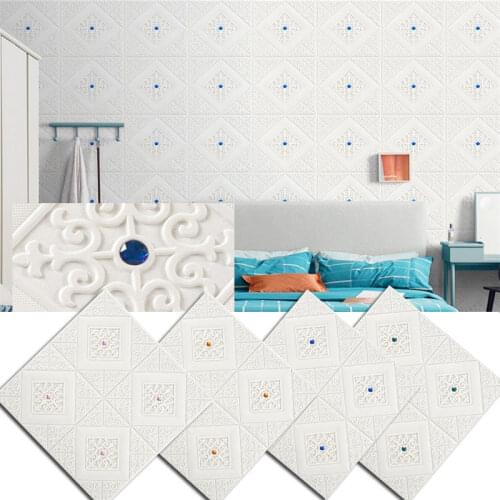 Self-Adhesive 3D Brick Sticker DIY Waterproof Wall Stickers Kids Room Kitchen Roof Ceiling Background Wall TV Backdrop Decals
